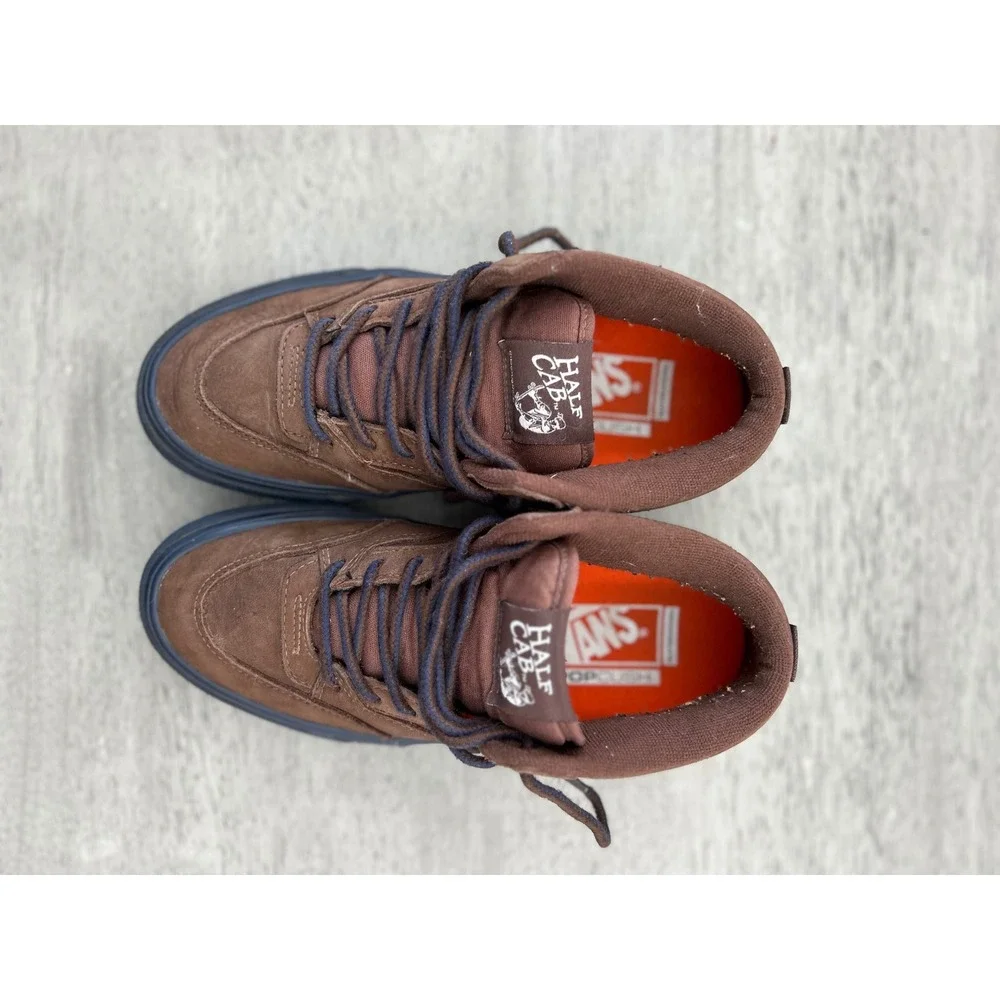 Vans Skate Half Cab Nick Michel Brown Navy Skate Shoes‎ Mens 5.5 Women 7 508357